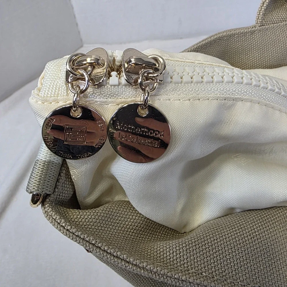 Thea Thea Diaper Bag Tan Canvas‎ Gemstone Bedazzled
